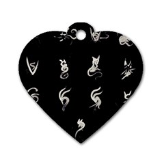 Katzen Cats Dog Tag Heart (one Side) by WetdryvacsLair