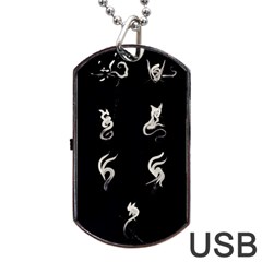 Katzen Cats Dog Tag Usb Flash (two Sides) by WetdryvacsLair