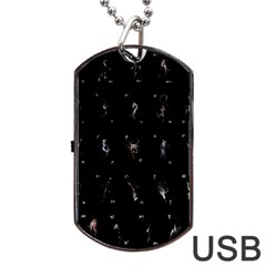 Brush And Ink Card Sequence Collected Dog Tag Usb Flash (two Sides) by WetdryvacsLair