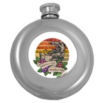 Possum - Mentally Sick Physically Thick Round Hip Flask (5 oz) Front