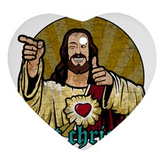 Buddy Christ Ornament (heart) by Valentinaart