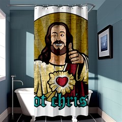 Buddy Christ Shower Curtain 36  X 72  (stall)  by Valentinaart