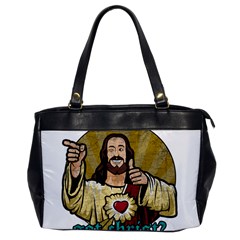 Buddy Christ Oversize Office Handbag by Valentinaart