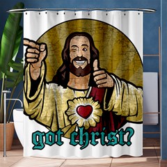 Buddy Christ Shower Curtain 60  X 72  (medium)  by Valentinaart