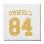 Orwell 84 Tile Coaster Front