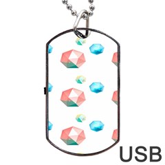 Diamonds Dog Tag Usb Flash (one Side) by Sparkle