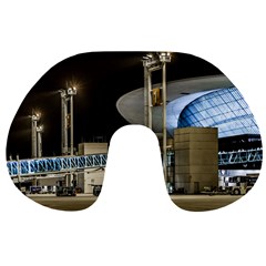 Montevideo Airport Night Scene, Uruguay Travel Neck Pillow by dflcprintsclothing