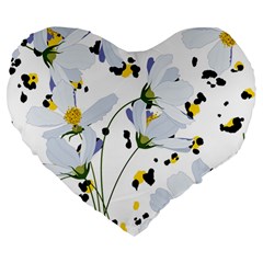 Tree Poppies  Large 19  Premium Heart Shape Cushions by Sobalvarro