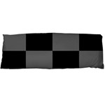 Black Gingham Check Pattern Body Pillow Case Dakimakura (Two Sides) Front