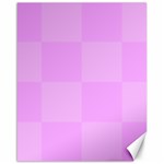 Pink Gingham Check Squares Canvas 16  x 20  15.75 x19.29  Canvas - 1