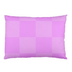 Pink Gingham Check Squares Pillow Case by yoursparklingshop