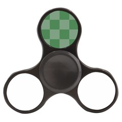 Green Gingham Check Squares Pattern Finger Spinner by yoursparklingshop
