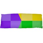 Purple Yellow Green Check Squares Pattern Mardi Gras Body Pillow Case Dakimakura (Two Sides) Front