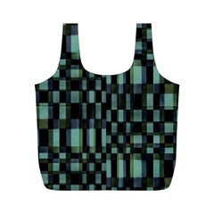 Dark Geometric Pattern Design Full Print Recycle Bag (m) by dflcprintsclothing