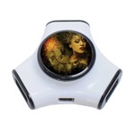 Surreal Steampunk Queen From Fonebook 3-Port USB Hub Front