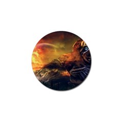 Tiger King In A Fantastic Landscape From Fonebook Golf Ball Marker by 2853937