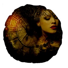 Surreal Steampunk Queen From Fonebook Large 18  Premium Round Cushions by 2853937