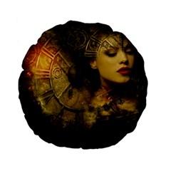 Surreal Steampunk Queen From Fonebook Standard 15  Premium Flano Round Cushions by 2853937