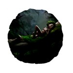 Wooden Child Resting On A Tree From Fonebook Standard 15  Premium Flano Round Cushions Front