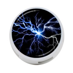 Blue Electric Thunder Storm, Colorful Lightning Graphic 4-port Usb Hub (one Side) by picsaspassion