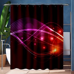 Colorful Arcs In Neon Light, Graphic Art Shower Curtain 60  X 72  (medium)  by picsaspassion