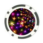 Star Colorful Christmas Abstract Poker Chip Card Guard (10 pack) Back