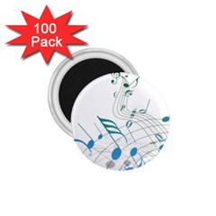 Music Notes 1 75  Magnets (100 Pack)  by Dutashop