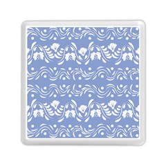 Blue White Ornament Memory Card Reader (square) by Eskimos