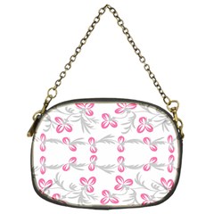 Pink Folk Flowers Chain Purse (one Side) by Eskimos