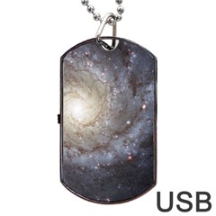 Spiral Galaxy Dog Tag Usb Flash (one Side) by ExtraGoodSauce