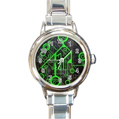 Tech Round Italian Charm Watch by ExtraAwesomeSauce