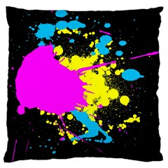 Splatter Splatter Standard Flano Cushion Case (one Side) by ExtraGoodSauce