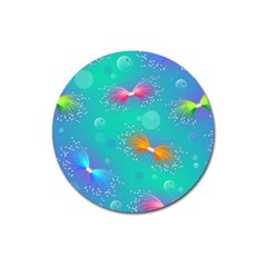 Non Seamless Pattern Blues Bright Magnet 3  (round) by Dutashop