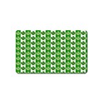 Clover Leaf Shamrock St Patricks Day Magnet (Name Card) Front