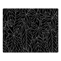 Autumn Leaves Black Double Sided Flano Blanket (large)  by Dutashop