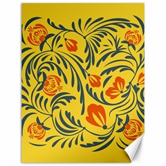 Folk Flowers Canvas 12  X 16  by Eskimos