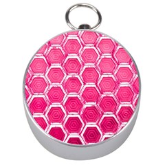 Hexagon Windows Silver Compasses by essentialimage365