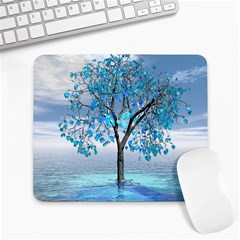 Crystal Blue Tree Large Mousepads by icarusismartdesigns