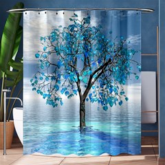 Crystal Blue Tree Shower Curtain 60  X 72  (medium)  by icarusismartdesigns