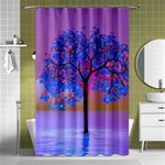 Tree Sunset Shower Curtain 48  x 72  (Small)  Curtain(48  X 72 ) - 42.18 x64.8  Curtain(48  X 72 )