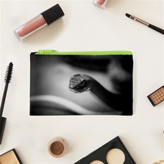 Black And White Snake Cosmetic Bag (xs) by ExtraAwesomeSauce