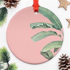 Banana Leaf On Pink Ornament (round) by goljakoff