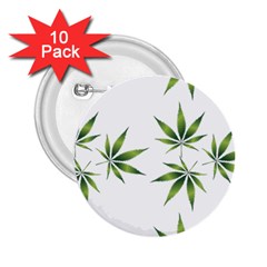 Cannabis Curative Cut Out Drug 2 25  Buttons (10 Pack)  by Dutashop