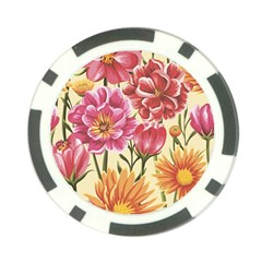 Flowers Poker Chip Card Guard by goljakoff