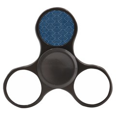 Blue Sashiko Plaid Finger Spinner by goljakoff