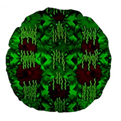 Forest Of Colors And Calm Flowers On Vines Large 18  Premium Round Cushions by pepitasart