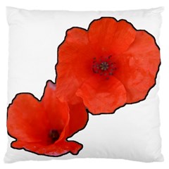 Coquelicots Fleurs Standard Flano Cushion Case (one Side) by kcreatif