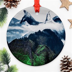 Whales Peak Ornament (round) by goljakoff