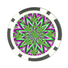 Purple, White, Green, Marijuana, Leaves, Cbdoilprincess  5de76707-e767-40d0-a70d-e7c36407f0a3 Poker Chip Card Guard by CBDOilPrincess1