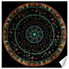 Mandala - 0008b - The Coffee Eye Canvas 16  X 16  by WetdryvacsLair